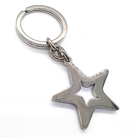 Vintage COACH Red Signature Star Keychain Fob Purse Charm #7358 - Picture 4 of 4